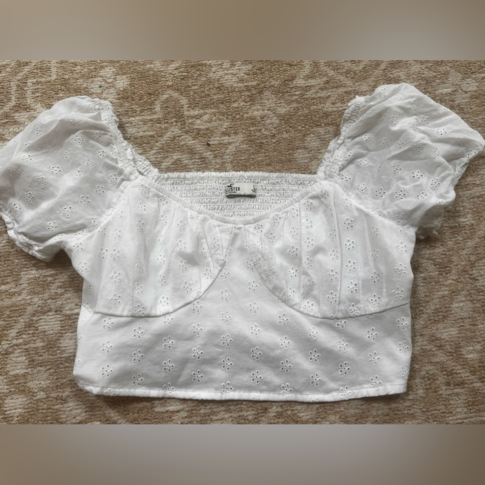 White Hollister Crop top